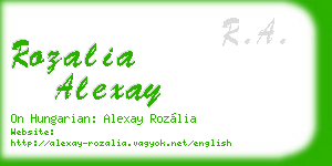 rozalia alexay business card